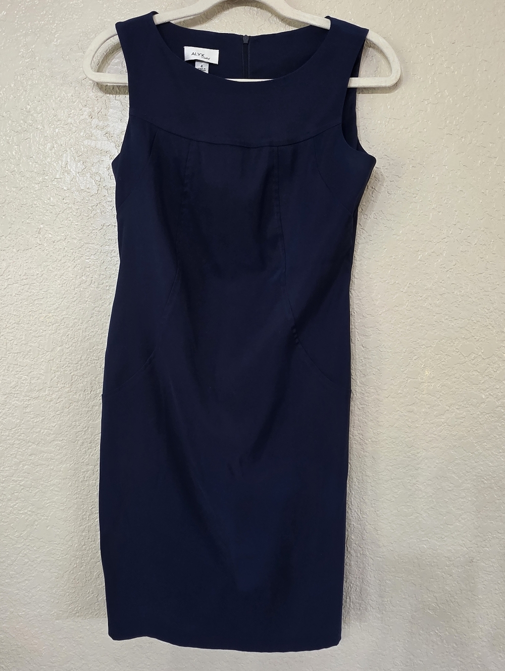 ALYX Navy Sleeveless Midi Sheath Dress